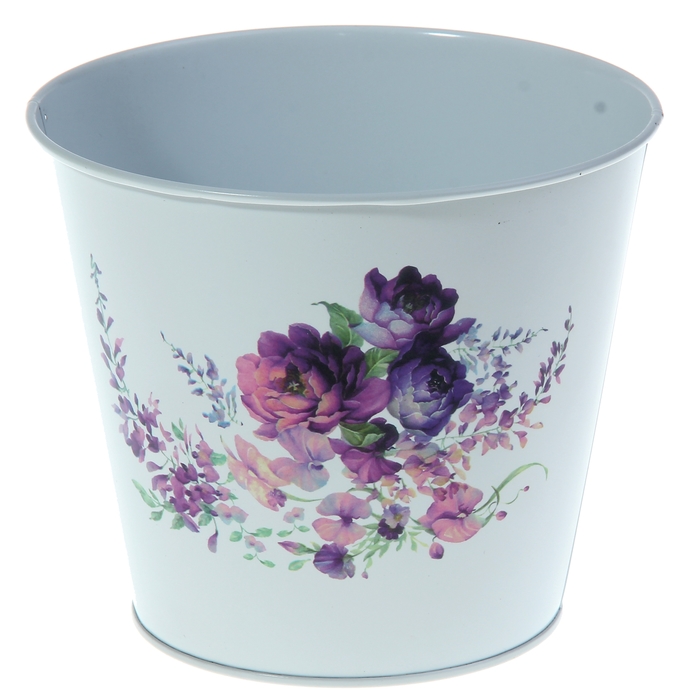 Кашпо «Розы», белое