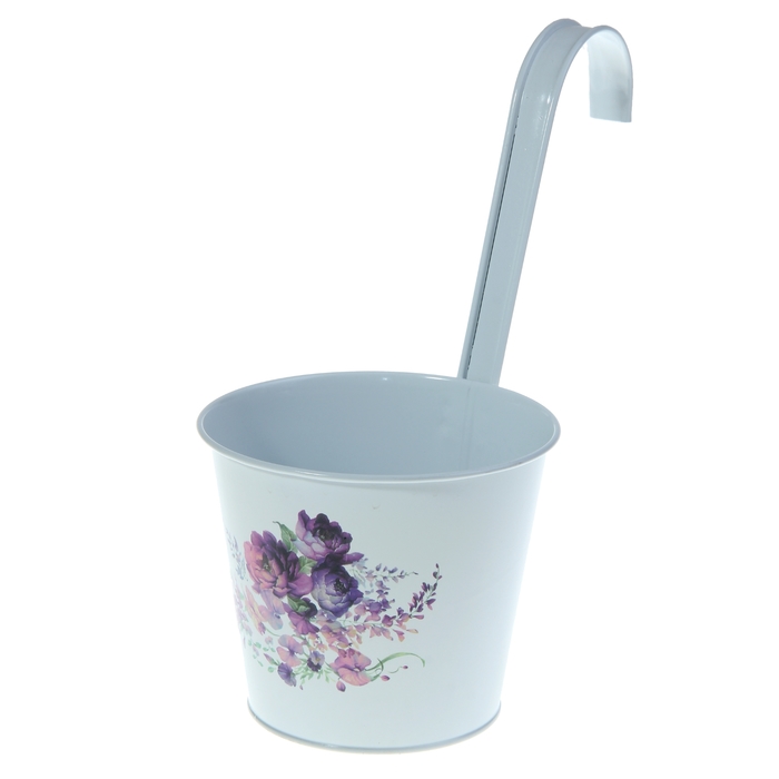 Кашпо подвесное "Розы" с крючком, среднее