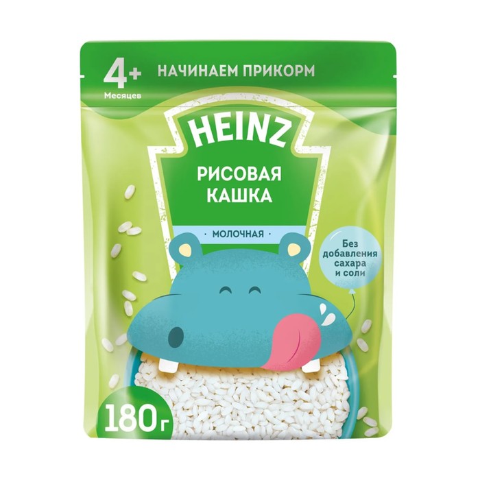 

Каша молочная рисовая HEINZ 180г