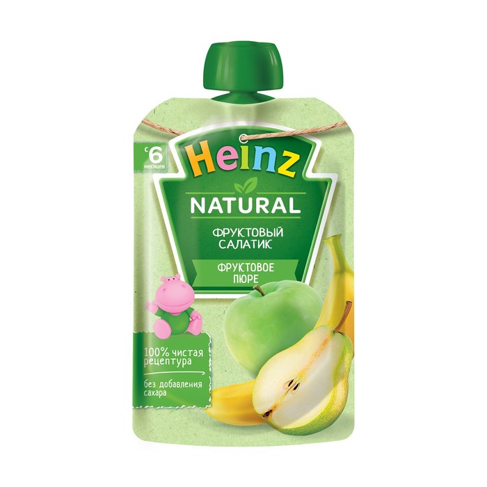 

Пюре фруктовое HEINZ фруктовый салатик 90г д/п