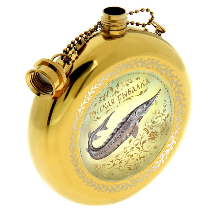 Фляжка "Русская рыбалка.Осетр" 240 мл