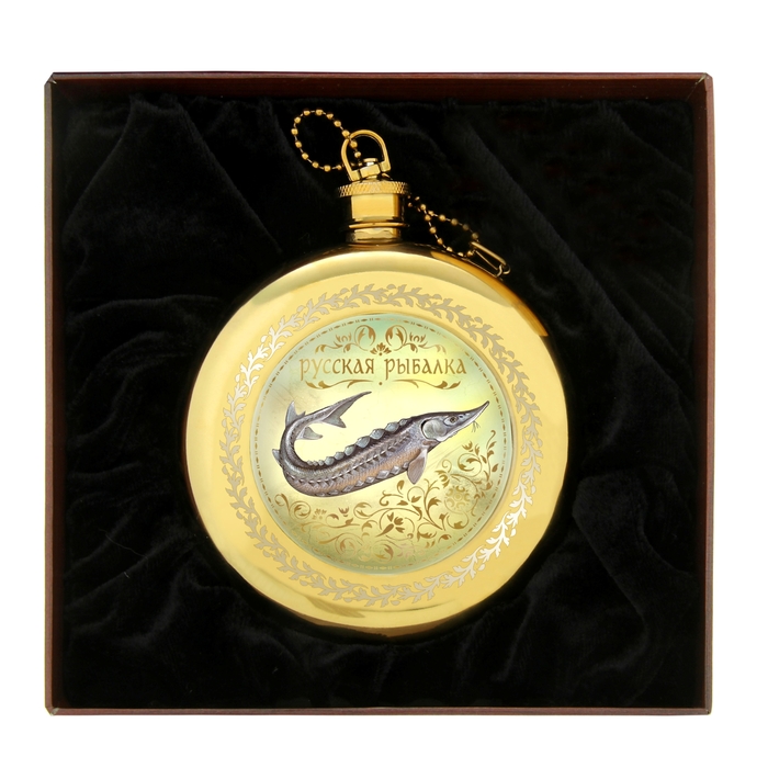 Фляжка "Русская рыбалка.Осетр" 240 мл