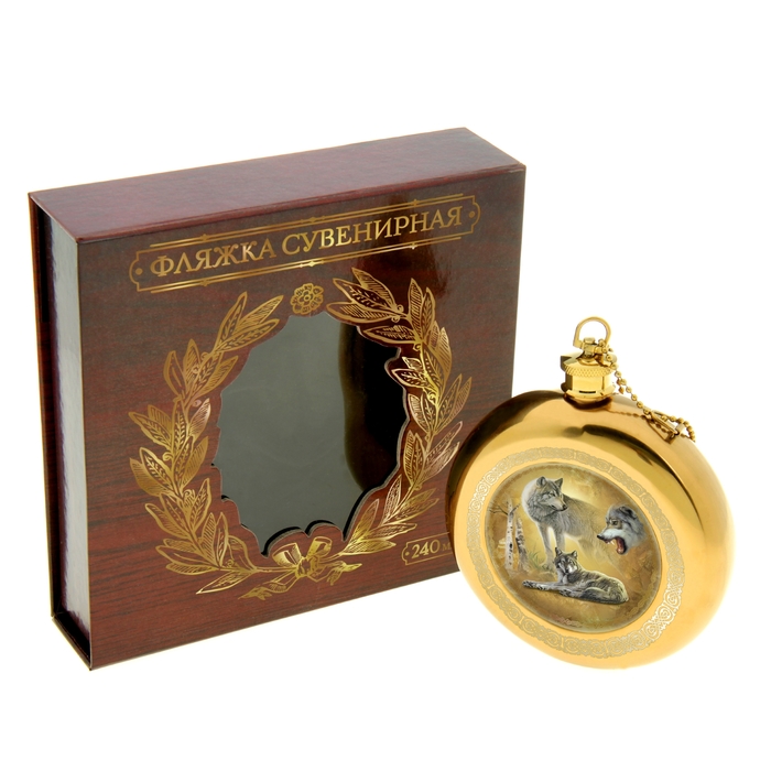 Фляжка "Охота.Волки" 240 мл