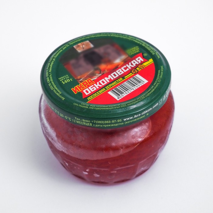 

Икра лососевая ст/б 140г Обкомовская