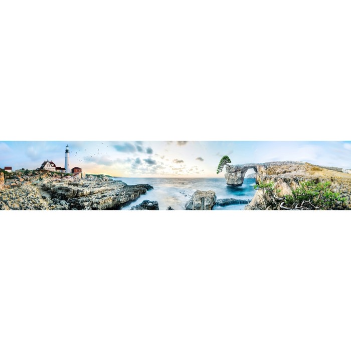 Фотосетка, 800 × 158 см, с фотопечатью, «Скалистый берег» картина по номерам скалистый берег 40x50 см