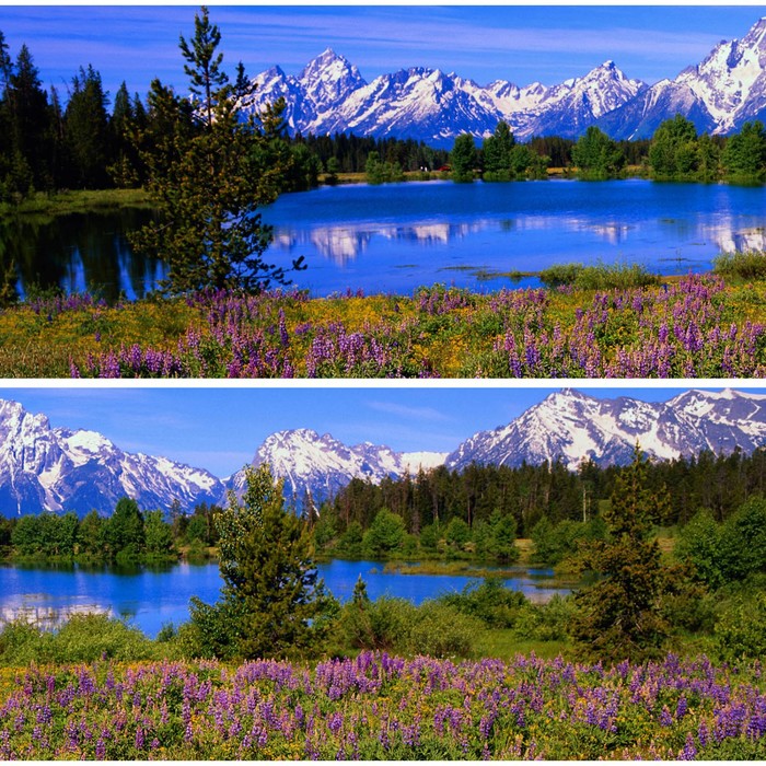 Фотосетка, из двух полотен по 320 × 155 см, с фотопечатью, «Озеро» фотосетка из двух полотен по 320 × 155 см с фотопечатью терраса в горах
