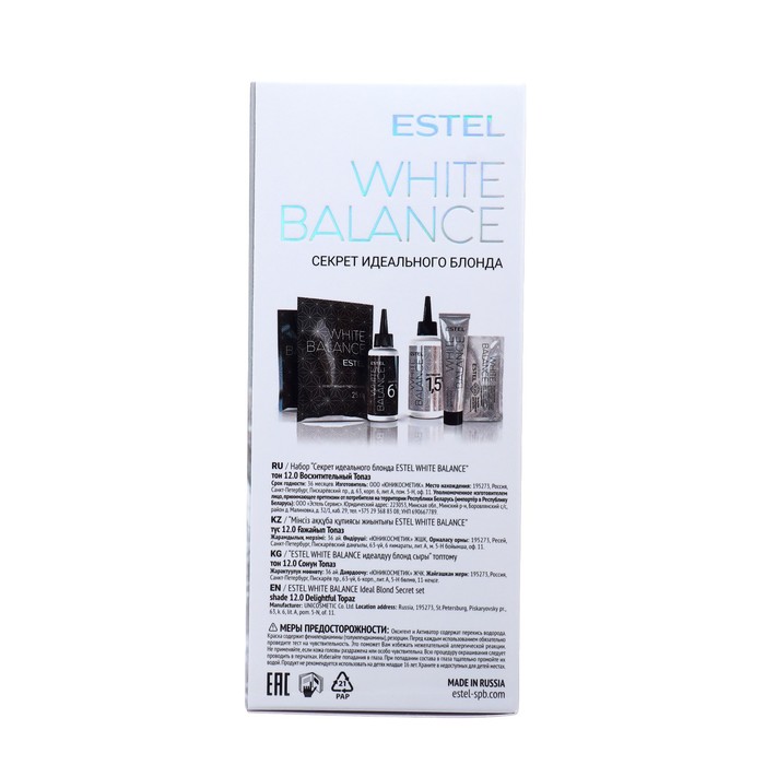 

Краска для волос ESTEL WHITE BALANCE секрет идеального блонда, восхитительный топаз