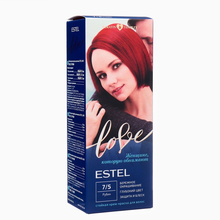 Стойкая крем-краска для волос ESTEL LOVE рубин крем краска для волос estel love 1 0 черный 115 мл