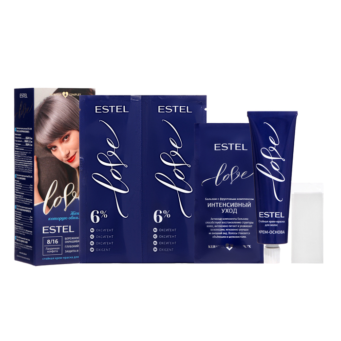 Стойкая крем-краска для волос ESTEL LOVE лакричная конфета 190₽