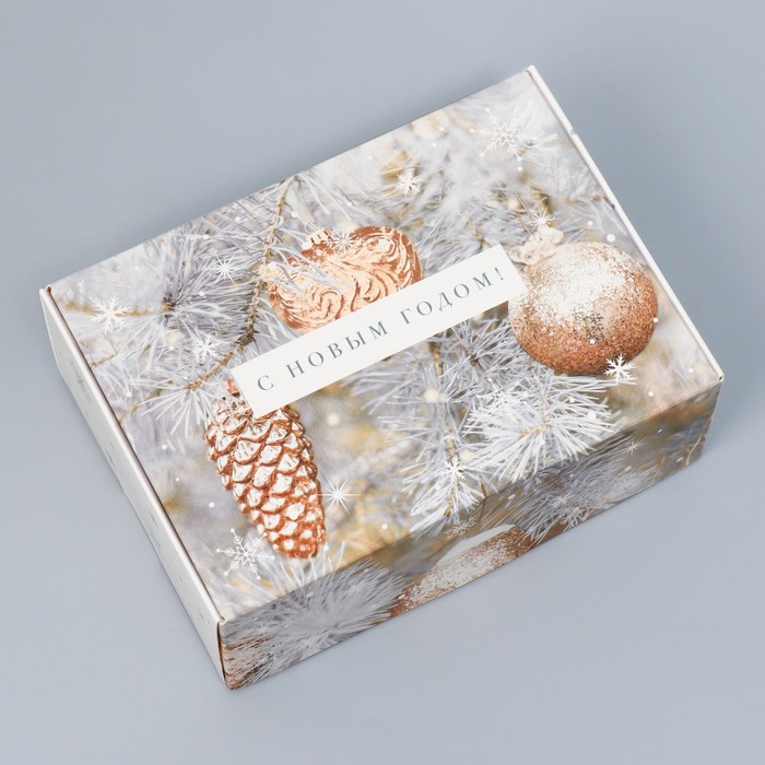 Коробка складная «Снежные шары», 14 х 10 х 5 см семена хризантема девичья снежные шары