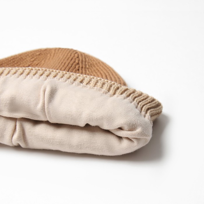 

Шапка детская MINAKU р-р 52-54, цвет коричневый/бежевый