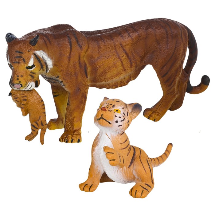 Набор фигурок «Мир диких животных: семья тигров», 2 фигурки набор фигурок мир диких животных семья тигров 2 фигурки