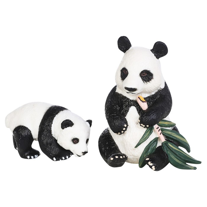 Набор фигурок «Мир диких животных: семья панд», 2 фигурки набор фигурок мир диких животных семья кенгуру 3 фигурки