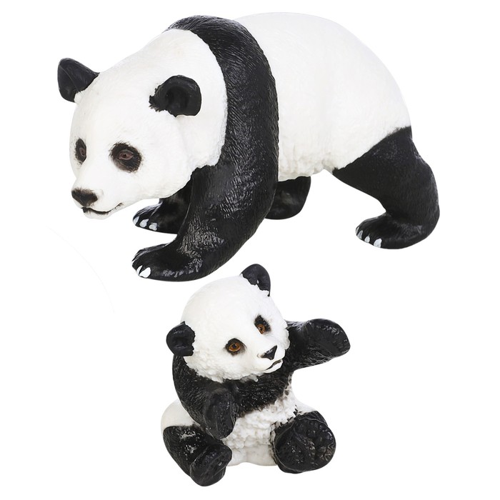 цена Набор фигурок «Мир диких животных: семья панд», 2 фигурки