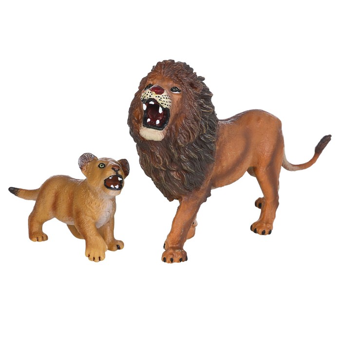 Набор фигурок «Мир диких животных: семья львов», 2 фигурки набор фигурок мир диких животных семья орангутанов 2 фигурки