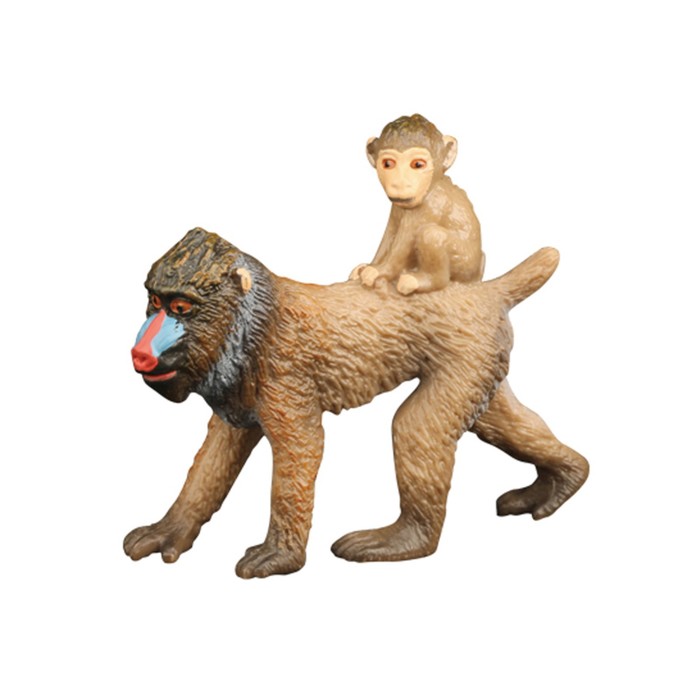 Фигурка «Мир диких животных: мандрил с детёнышем» фигурка игрушка серии мир диких животных обезьяна мандрил с детенышем