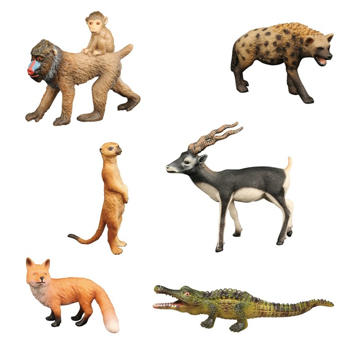 Набор фигурок «Мир диких животных», 6 фигурок цена и фото