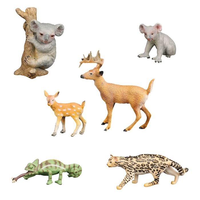 Набор фигурок «Мир диких животных», 6 фигурок цена и фото