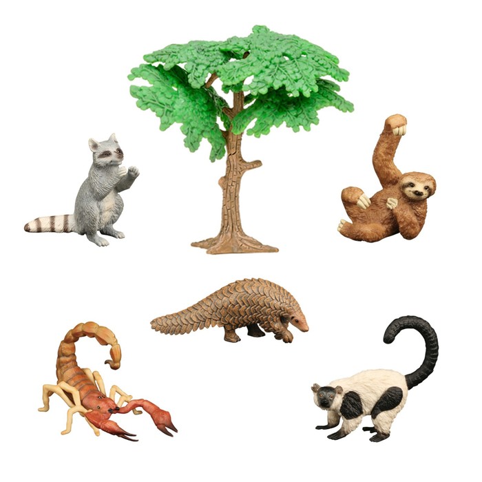 Набор фигурок «Мир диких животных», 6 фигурок набор животных загадочный мир животных 6 фигурок