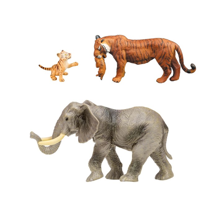 Набор фигурок «Мир диких животных», 3 фигурки игровые фигурки schleich набор фигурок с обучающими карточками мир диких животных