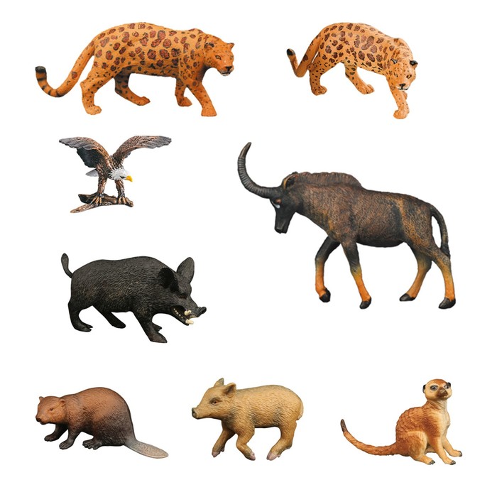 Набор фигурок «Мир диких животных», 8 фигурок набор фигурок динозавры 8 предм пакет