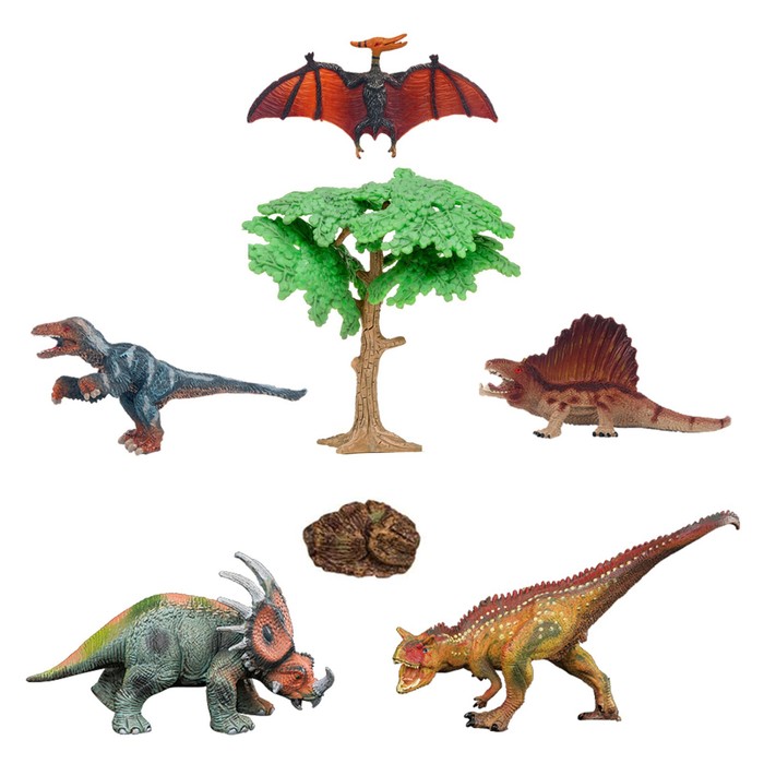 Набор фигурок «Мир динозавров», 7 фигурок набор фигурок мир динозавров 7 предметов со скалой