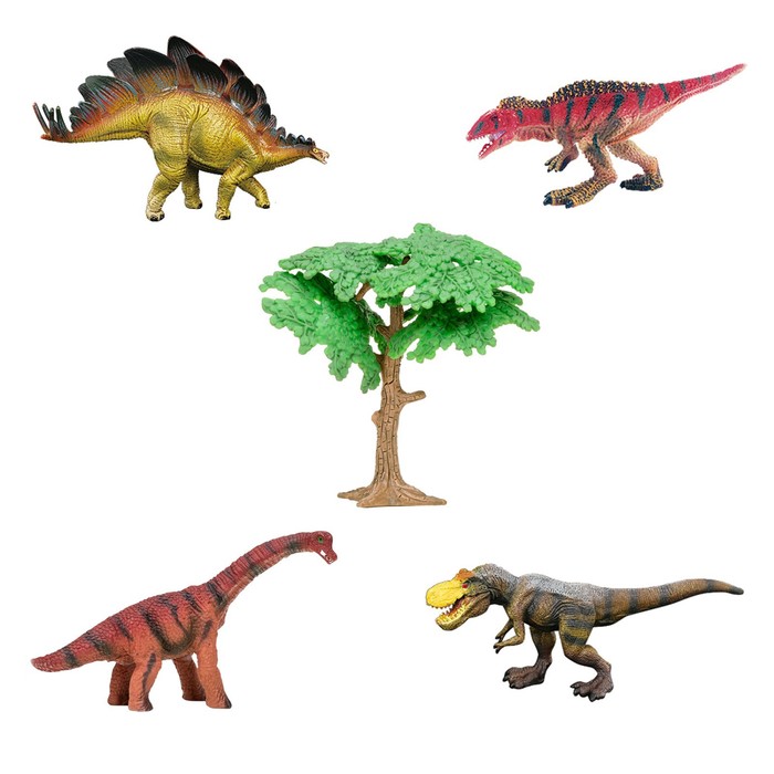Набор фигурок «Мир динозавров», 6 фигурок набор фигурок мир динозавров 7 предметов со скалой