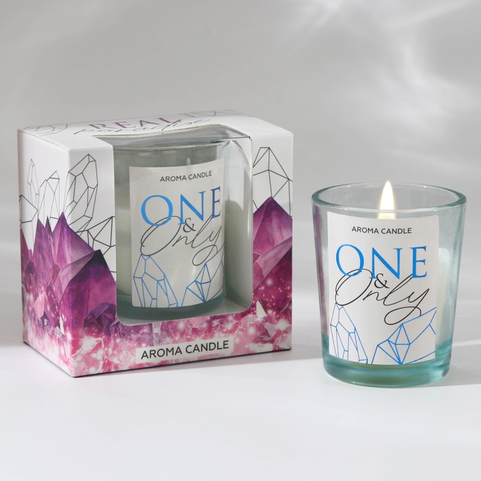 Свеча интерьерная в стакане «Only», аромат жасмин свеча интерьерная в стакане fresh cotton 7 5 см