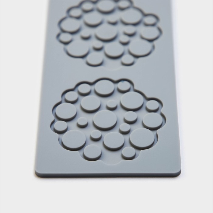 фото Силиконовый коврик для айсинга доляна «пузыри», 27,8×5×0,3 см, цвет серый