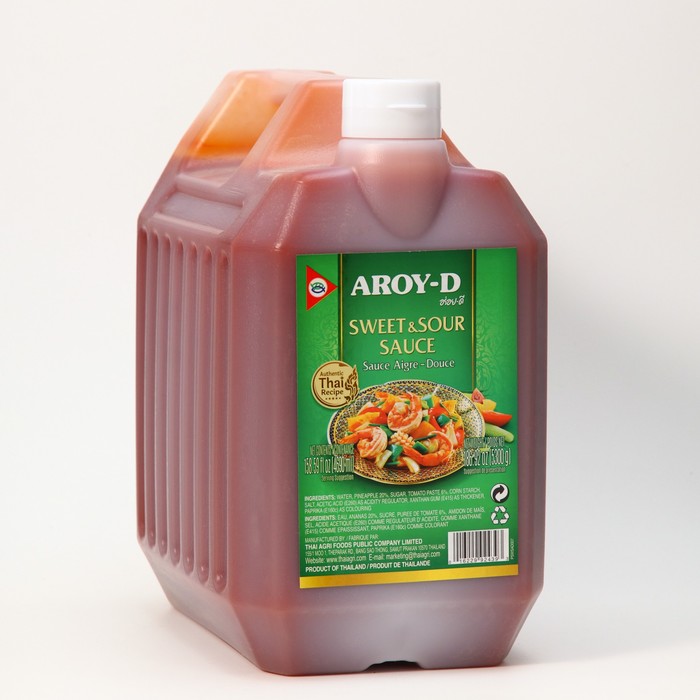 Соус кисло-сладкий AROY-D 5,3 кг соус сладкий чили aroy d для спринг роллов 910 г