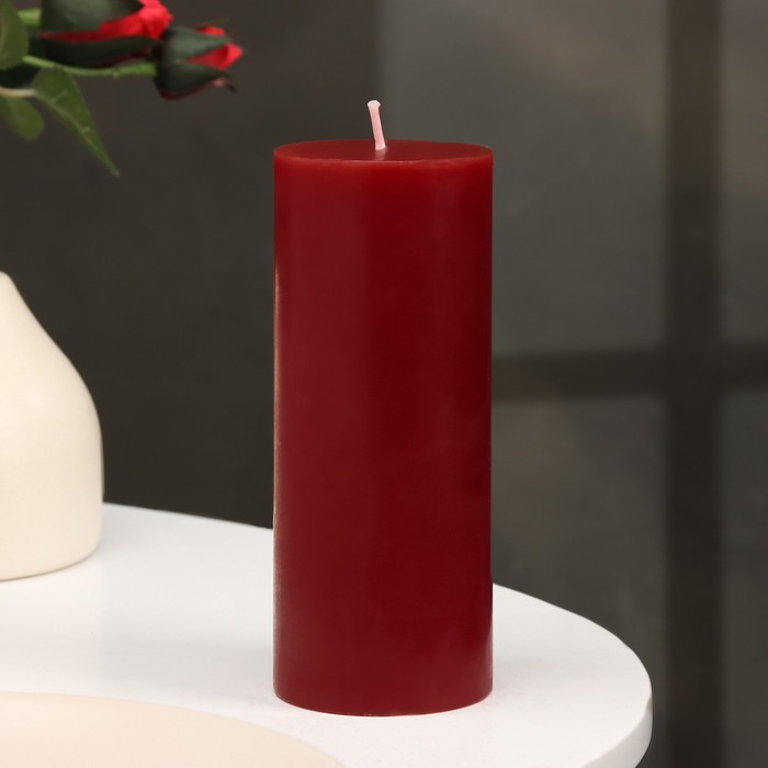 Свеча-цилиндр ароматическая Вишня, 6х15 см свеча цилиндр нежная вишня 7 5 5см