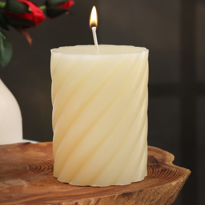 Свеча-цилиндр ароматическая витая Гардения жасминовидная, 7,5х10 см свеча цилиндр ароматическая витая вишня 7 5х15 см