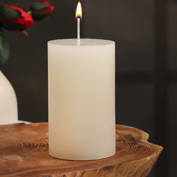 Свеча-цилиндр ароматическая Жасмин, 6х10 см свеча призма 6х10 см белый