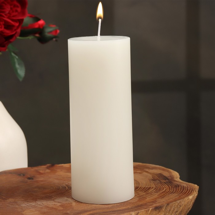 Свеча-цилиндр ароматическая Жасмин, 6х15 см