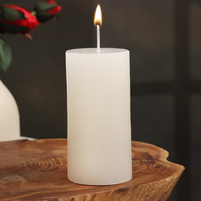 Свеча-цилиндр ароматическая Жасмин, 5х10 см свеча цилиндр винтаж 5х10 см серебро