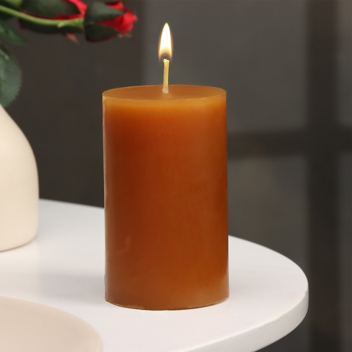 Свеча-цилиндр ароматическая Лаванда и цитрус, 6х10 см