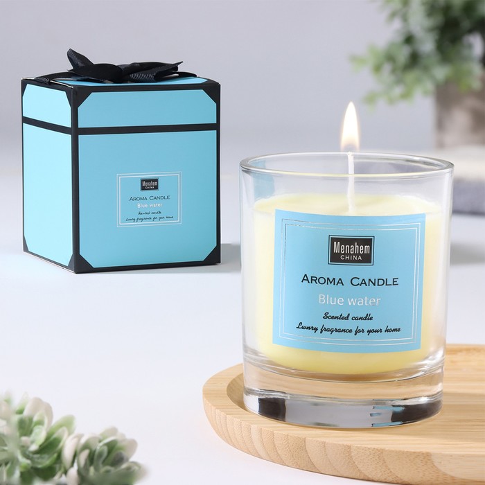 Свеча ароматическая Aroma Candle, черный каштан Бунге, 8х9 см свеча ароматическая лемонграсс 8х9 см