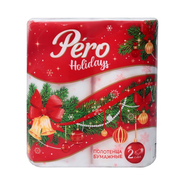 

Полотенца бумажные Pero Holidays, 2 слоя, 2 рулона