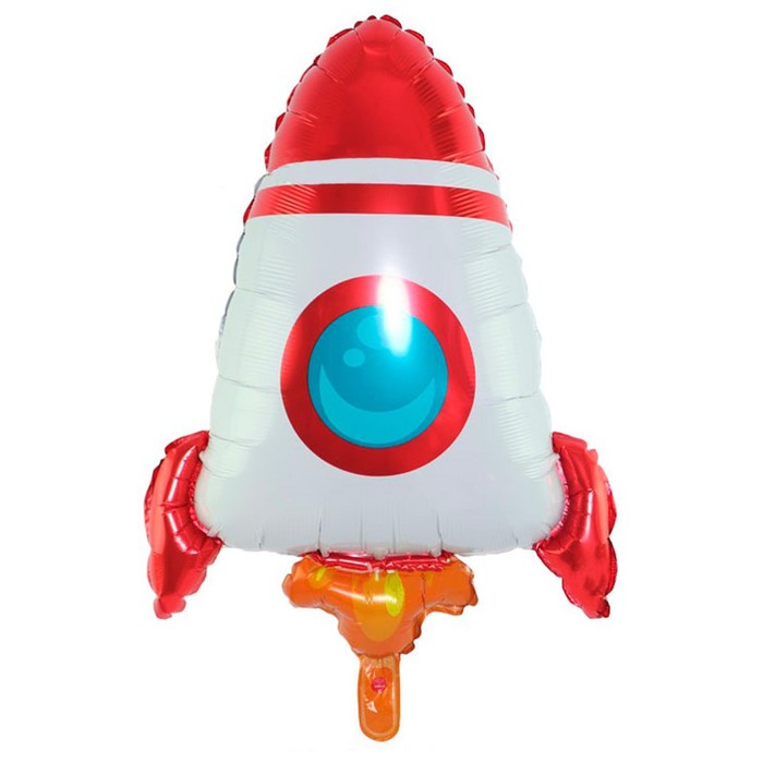 Шар фольгированный 34 «Ракета», красная шар фольгированный 30 ракета синяя фигура