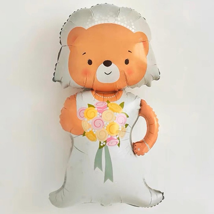 Шар фольгированный 16 «Невеста» шар фольгированный 45 медведица невеста