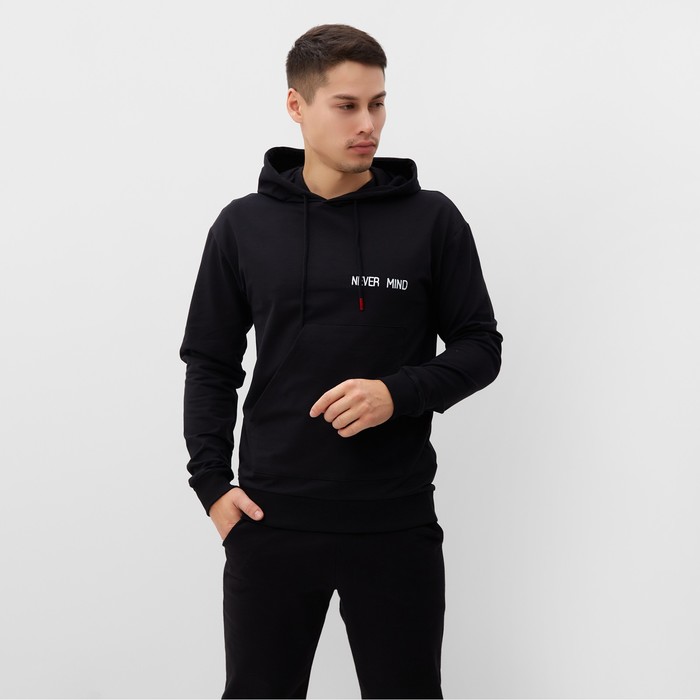 фото Худи мужское, цвет чёрный, размер 54 (2xl)