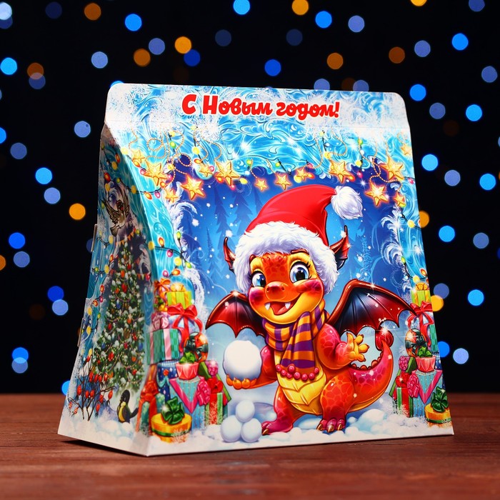 

Подарочная коробка "Сумка с дракошей" 24,5 х 11,5 х 23 см