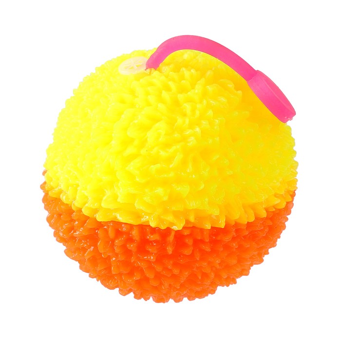 Мяч световой «Пушистик» с пищалкой, цвета МИКС мяч световой спорт с пищалкой цвета микс