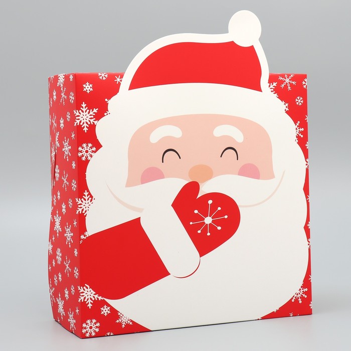 Коробка складная «Дедушка Мороз», 25 х 25 х 10 см коробка складная дедушка мороз 15 х 15 х 8 см дарите счастье