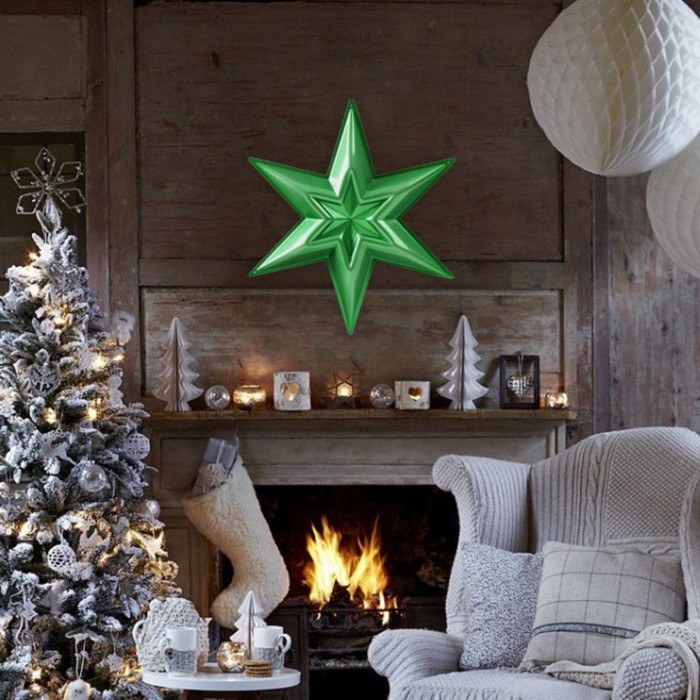 Фигурка Звезда в Звезде малая зеленый металлик, 38,8х33,5 см фигурка звезда в звезде большая золото 69 5х60 3 см