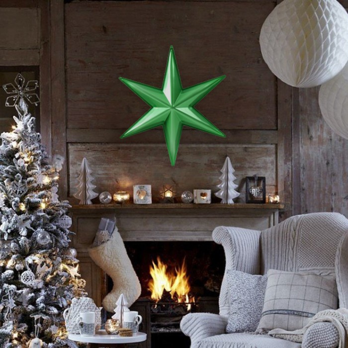 Фигурка «Звезда Остроконечная» малая зеленый металлик, 31х35,5 см фигурка звезда остроконечная малая золото 31х35 5 см