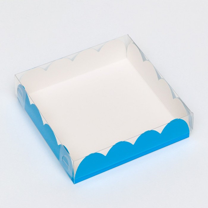 Коробочка для печенья, голубая, 12 х 12 х 3 см коробочка для печенья вдохновляй 12 х 12 х 3 см