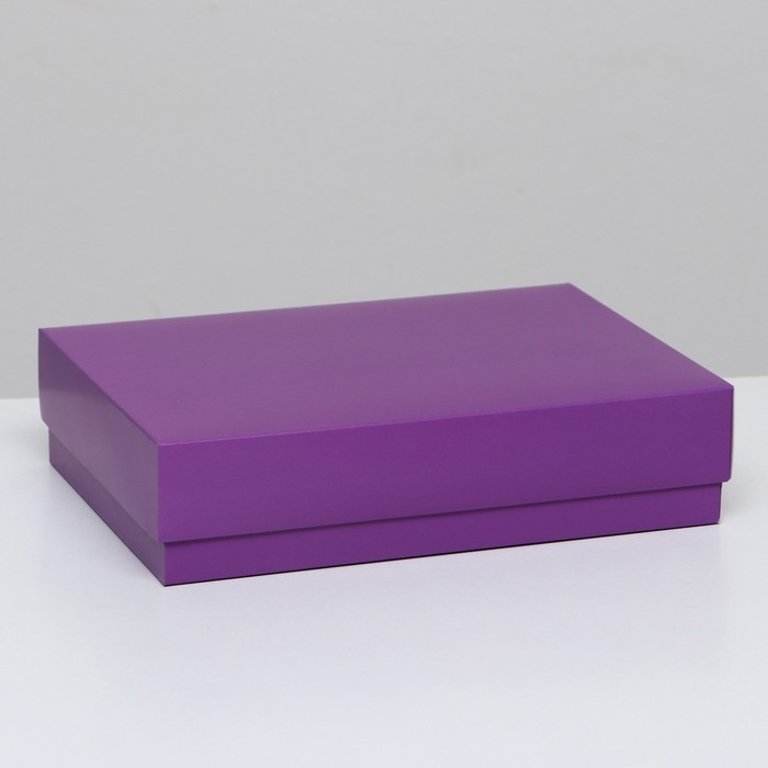Коробка складная, сиреневая, 21 х 15 х 5 см коробка складная белая 21 х 21 х 21 см