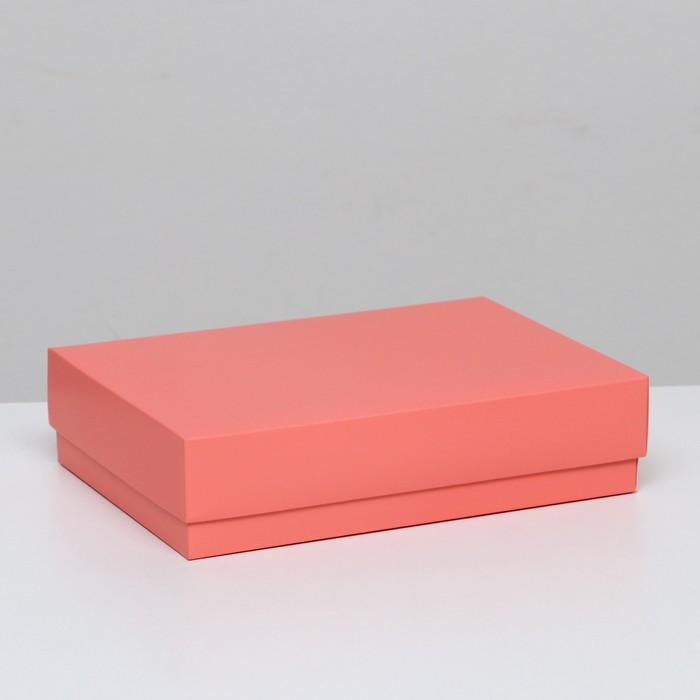 коробка складная крафтовая 21 х 15 х 5 см Коробка складная, розовая, 21 х 15 х 5 см