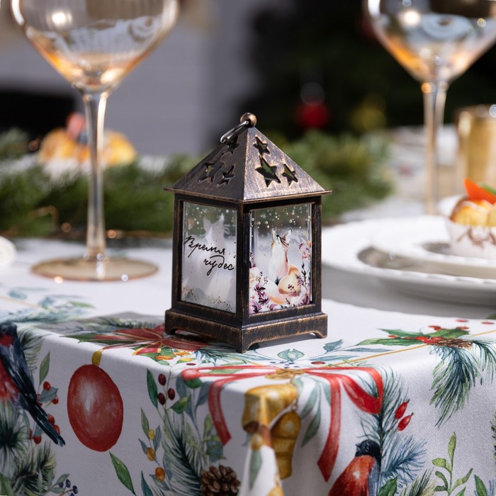 фото Светодиодная фигура «бронзовый фонарь с лисой» 6.3 × 12 × 6.3 см, пластик, батарейки ag13х3, свечение тёплое белое luazon lighting